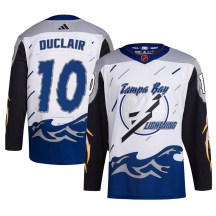 Men's Adidas Tampa Bay Lightning Anthony Duclair White Reverse Retro 2.0 Jersey - Authentic