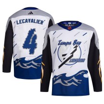Men's Adidas Tampa Bay Lightning Vincent Lecavalier White Reverse Retro 2.0 Jersey - Authentic