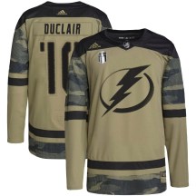 Men's Adidas Tampa Bay Lightning Anthony Duclair Camo Military Appreciation Practice 2022 Stanley Cup Final Jersey - Authentic