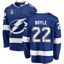 Men's Fanatics Branded Tampa Bay Lightning Dan Boyle Blue Home 2022 Stanley Cup Final Jersey - Breakaway