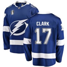 Men's Fanatics Branded Tampa Bay Lightning Wendel Clark Blue Home 2022 Stanley Cup Final Jersey - Breakaway