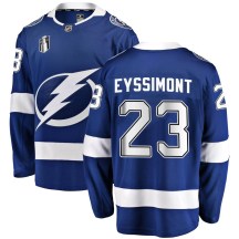 Men's Fanatics Branded Tampa Bay Lightning Michael Eyssimont Blue Home 2022 Stanley Cup Final Jersey - Breakaway