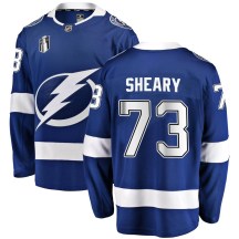 Men's Fanatics Branded Tampa Bay Lightning Conor Sheary Blue Home 2022 Stanley Cup Final Jersey - Breakaway