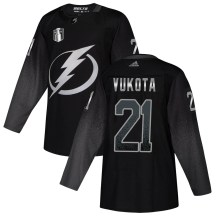 Men's Adidas Tampa Bay Lightning Mick Vukota Black Alternate 2022 Stanley Cup Final Jersey - Authentic
