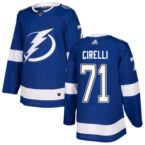Men's Adidas Tampa Bay Lightning Anthony Cirelli Blue Home Jersey - Authentic Men's Adidas Tampa Bay Lightning Anthony Cirelli Blue Home Jersey - Authentic