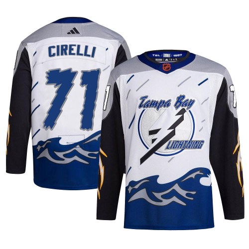 Youth Adidas Tampa Bay Lightning Anthony Cirelli White Reverse Retro 2.0 Jersey - Authentic Youth Adidas Tampa Bay Lightning Anthony Cirelli White Reverse Retro 2.0 Jersey - Authentic
