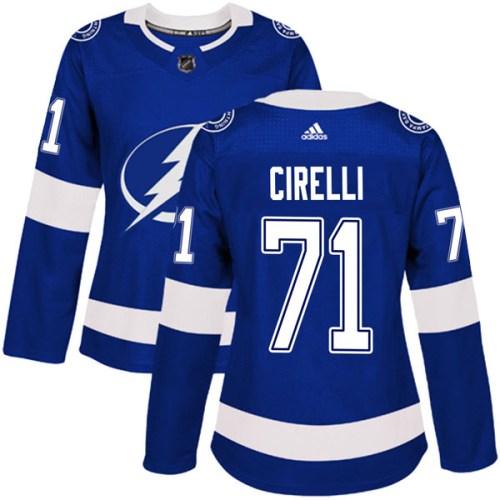Women's Adidas Tampa Bay Lightning Anthony Cirelli Blue Home Jersey - Authentic Women's Adidas Tampa Bay Lightning Anthony Cirelli Blue Home Jersey - Authentic