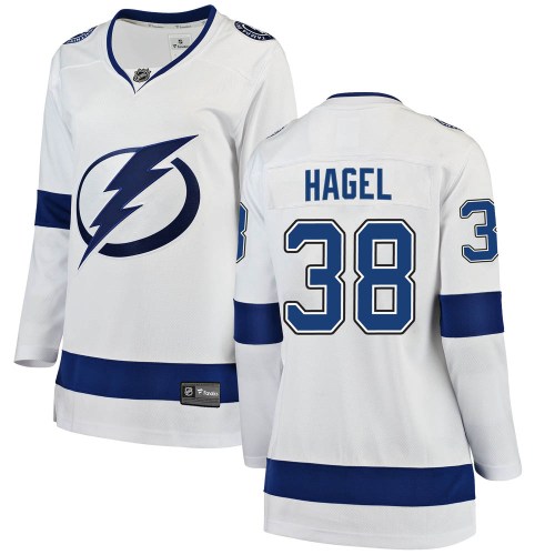 Women's Fanatics Branded Tampa Bay Lightning Brandon Hagel White Away Jersey - Breakaway Women's Fanatics Branded Tampa Bay Lightning Brandon Hagel White Away Jersey - Breakaway
