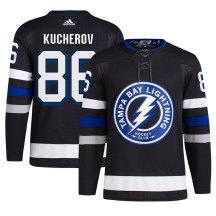 Men's Adidas Tampa Bay Lightning Nikita Kucherov Black Alternate Primegreen Jersey - Authentic