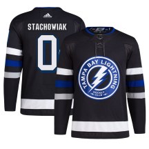 Men's Adidas Tampa Bay Lightning Wojciech Stachowiak Black Alternate Primegreen Jersey - Authentic