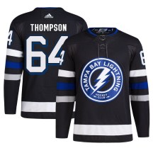 Men's Adidas Tampa Bay Lightning Jack Thompson Black Alternate Primegreen Jersey - Authentic