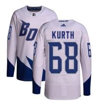 Men's Adidas Tampa Bay Lightning Connor Kurth White 2022 Stadium Series Primegreen Jersey - Authentic