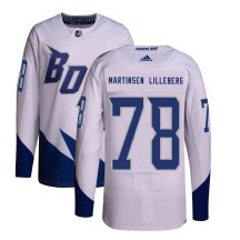Men's Adidas Tampa Bay Lightning Emil Lilleberg White 2022 Stadium Series Primegreen Jersey - Authentic