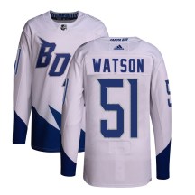 Men's Adidas Tampa Bay Lightning Austin Watson White 2022 Stadium Series Primegreen Jersey - Authentic