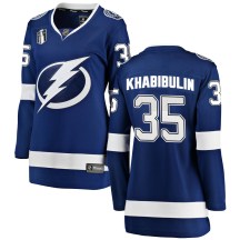 Women's Fanatics Branded Tampa Bay Lightning Nikolai Khabibulin Blue Home 2022 Stanley Cup Final Jersey - Breakaway