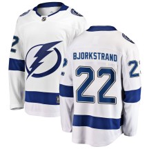 Men's Fanatics Branded Tampa Bay Lightning Oliver Bjorkstrand White Away Jersey - Breakaway