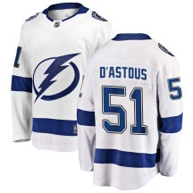 Men's Fanatics Branded Tampa Bay Lightning Charles-Edouard D'Astous White Away Jersey - Breakaway