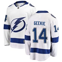 Men's Fanatics Branded Tampa Bay Lightning Conor Geekie White Away Jersey - Breakaway