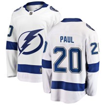Men's Fanatics Branded Tampa Bay Lightning Nick Paul White Away Jersey - Breakaway