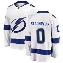 Men's Fanatics Branded Tampa Bay Lightning Wojciech Stachowiak White Away Jersey - Breakaway