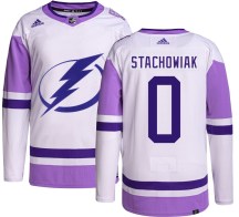 Men's Adidas Tampa Bay Lightning Wojciech Stachowiak Hockey Fights Cancer Jersey - Authentic