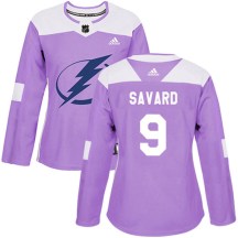 Women's Adidas Tampa Bay Lightning Denis Savard Purple Fights Cancer Practice Jersey - Authentic Women's Adidas Tampa Bay Lightning Denis Savard Purple Fights Cancer Practice Jersey - Authentic