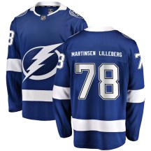 Men's Fanatics Branded Tampa Bay Lightning Emil Martinsen Lilleberg Blue Home Jersey - Breakaway