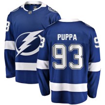 Men's Fanatics Branded Tampa Bay Lightning Daren Puppa Blue Home Jersey - Breakaway