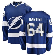 Men's Fanatics Branded Tampa Bay Lightning Steven Santini Blue Home Jersey - Breakaway