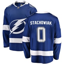 Men's Fanatics Branded Tampa Bay Lightning Wojciech Stachowiak Blue Home Jersey - Breakaway