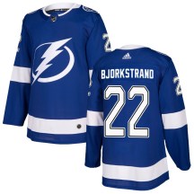 Men's Adidas Tampa Bay Lightning Oliver Bjorkstrand Blue Home Jersey - Authentic