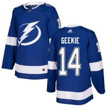 Men's Adidas Tampa Bay Lightning Conor Geekie Blue Home Jersey - Authentic