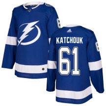 Men's Adidas Tampa Bay Lightning Boris Katchouk Blue Home Jersey - Authentic