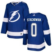 Men's Adidas Tampa Bay Lightning Wojciech Stachowiak Blue Home Jersey - Authentic