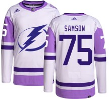 Youth Adidas Tampa Bay Lightning Ethan Samson Hockey Fights Cancer Jersey - Authentic