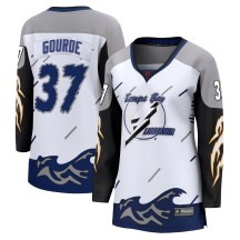 Women's Fanatics Branded Tampa Bay Lightning Yanni Gourde White Special Edition 2.0 Jersey - Breakaway