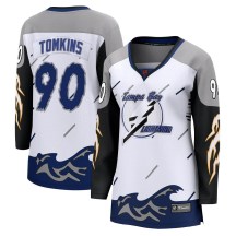 Women's Fanatics Branded Tampa Bay Lightning Matt Tomkins White Special Edition 2.0 Jersey - Breakaway
