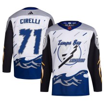Youth Adidas Tampa Bay Lightning Anthony Cirelli White Reverse Retro 2.0 Jersey - Authentic