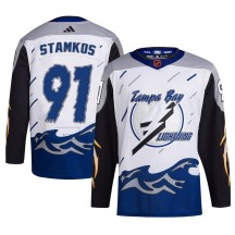 Youth Adidas Tampa Bay Lightning Steven Stamkos White Reverse Retro 2.0 Jersey - Authentic