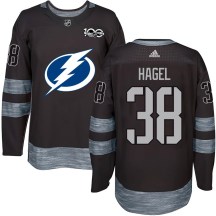 Men's Tampa Bay Lightning Brandon Hagel Black 1917-2017 100th Anniversary Jersey - Authentic