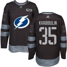 Men's Tampa Bay Lightning Nikolai Khabibulin Black 1917-2017 100th Anniversary Jersey - Authentic