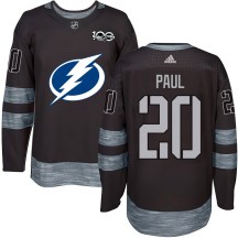 Men's Tampa Bay Lightning Nicholas Paul Black 1917-2017 100th Anniversary Jersey - Authentic