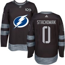 Men's Tampa Bay Lightning Wojciech Stachowiak Black 1917-2017 100th Anniversary Jersey - Authentic