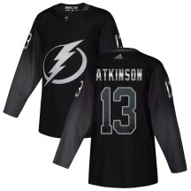 Men's Adidas Tampa Bay Lightning Cam Atkinson Black Alternate Jersey - Authentic