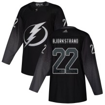Men's Adidas Tampa Bay Lightning Oliver Bjorkstrand Black Alternate Jersey - Authentic
