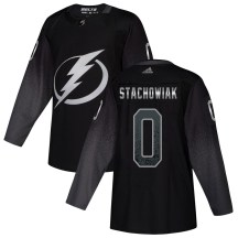 Men's Adidas Tampa Bay Lightning Wojciech Stachowiak Black Alternate Jersey - Authentic