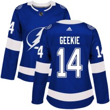 Women's Adidas Tampa Bay Lightning Conor Geekie Blue Home Jersey - Authentic