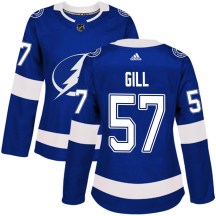 Women's Adidas Tampa Bay Lightning Dyllan Gill Blue Home Jersey - Authentic Women's Adidas Tampa Bay Lightning Dyllan Gill Blue Home Jersey - Authentic