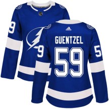 Women's Adidas Tampa Bay Lightning Jake Guentzel Blue Home Jersey - Authentic Women's Adidas Tampa Bay Lightning Jake Guentzel Blue Home Jersey - Authentic