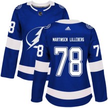 Women's Adidas Tampa Bay Lightning Emil Lilleberg Blue Home Jersey - Authentic